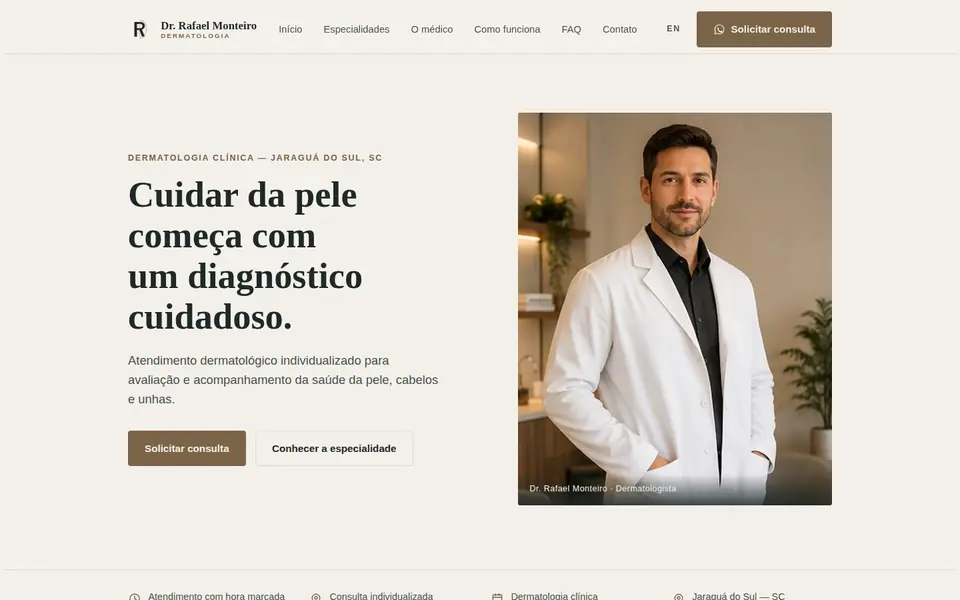 Site modelo Dr. Rafael Monteiro